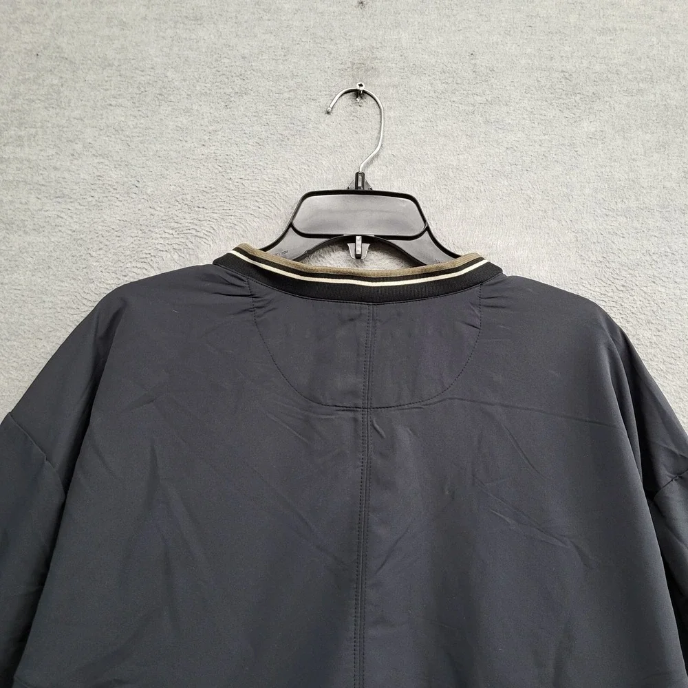 Nike Golf Men Sweatshirt 2XL Blue Swoosh Logo Windbreaker‎ V Neck Long Sleeve